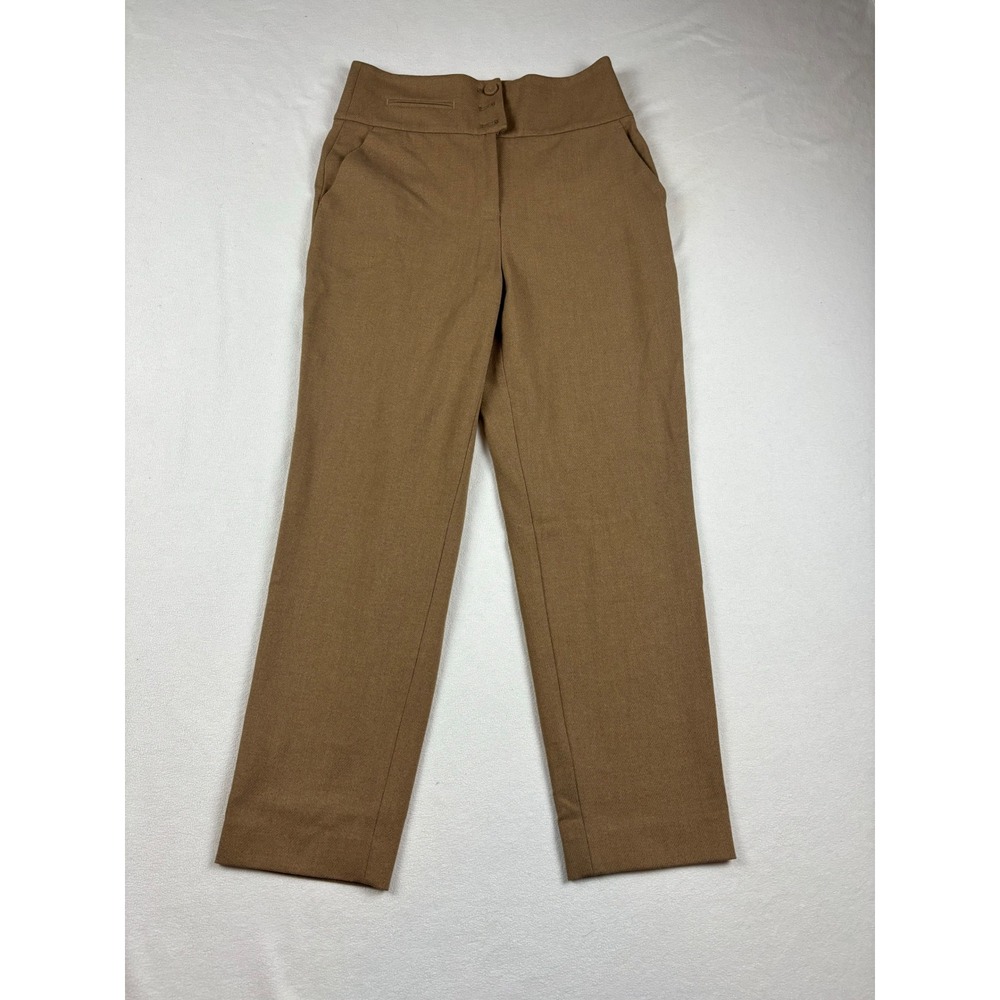 HPLY Women's‎ High Waist Dress Pants Size 36 Brown Straight Leg Office Casual